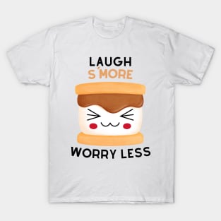 Laugh S'More Worry Less - Super Happy Marshmallow Face T-Shirt